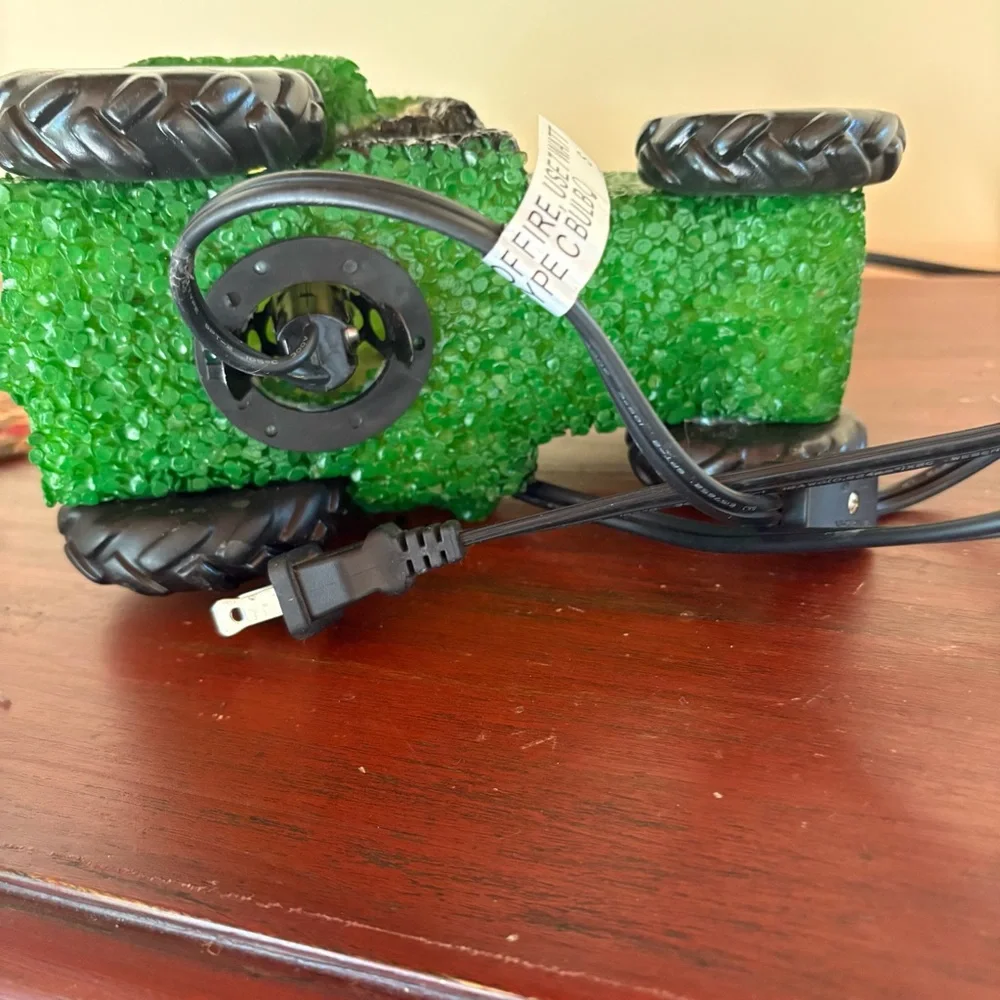 John Deere Tractor Table Dresser Nightlight Melted Plastic Popcorn